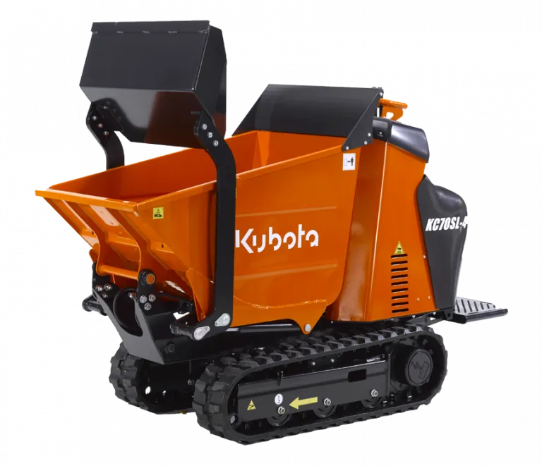 Mini digger and plant machinery ready for delivery