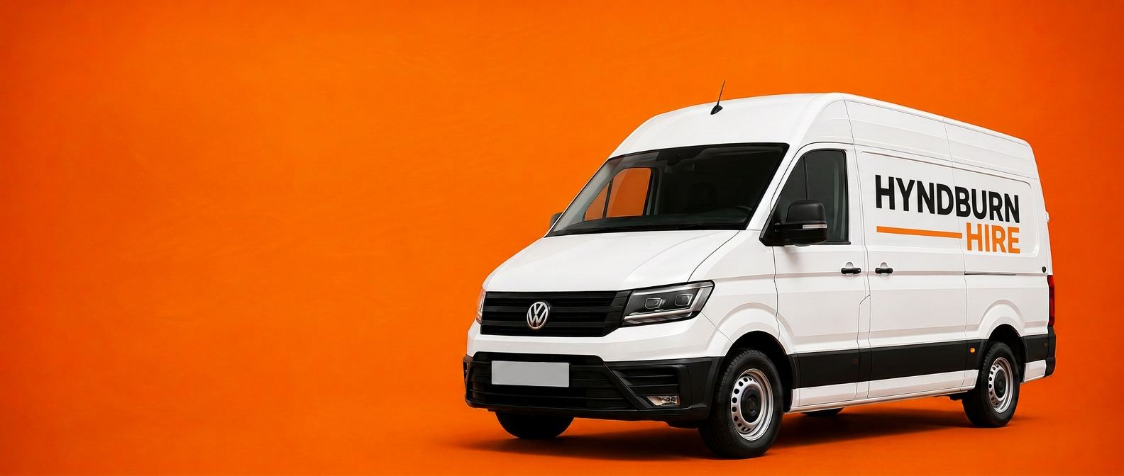 A Hyndburn Hire van on the road in East Lancashire